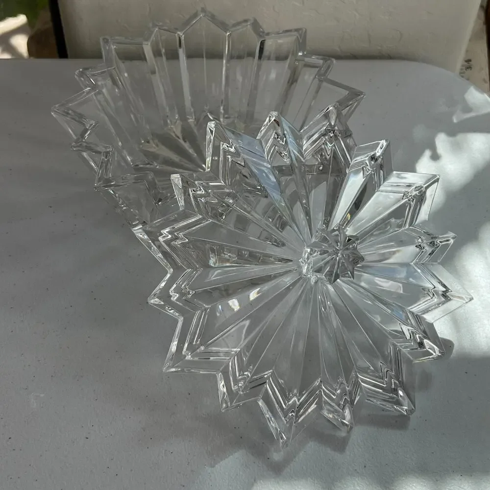 Crystal Box Star With Heavy Lead Shaped Clear Cut Trinket/Jewelry